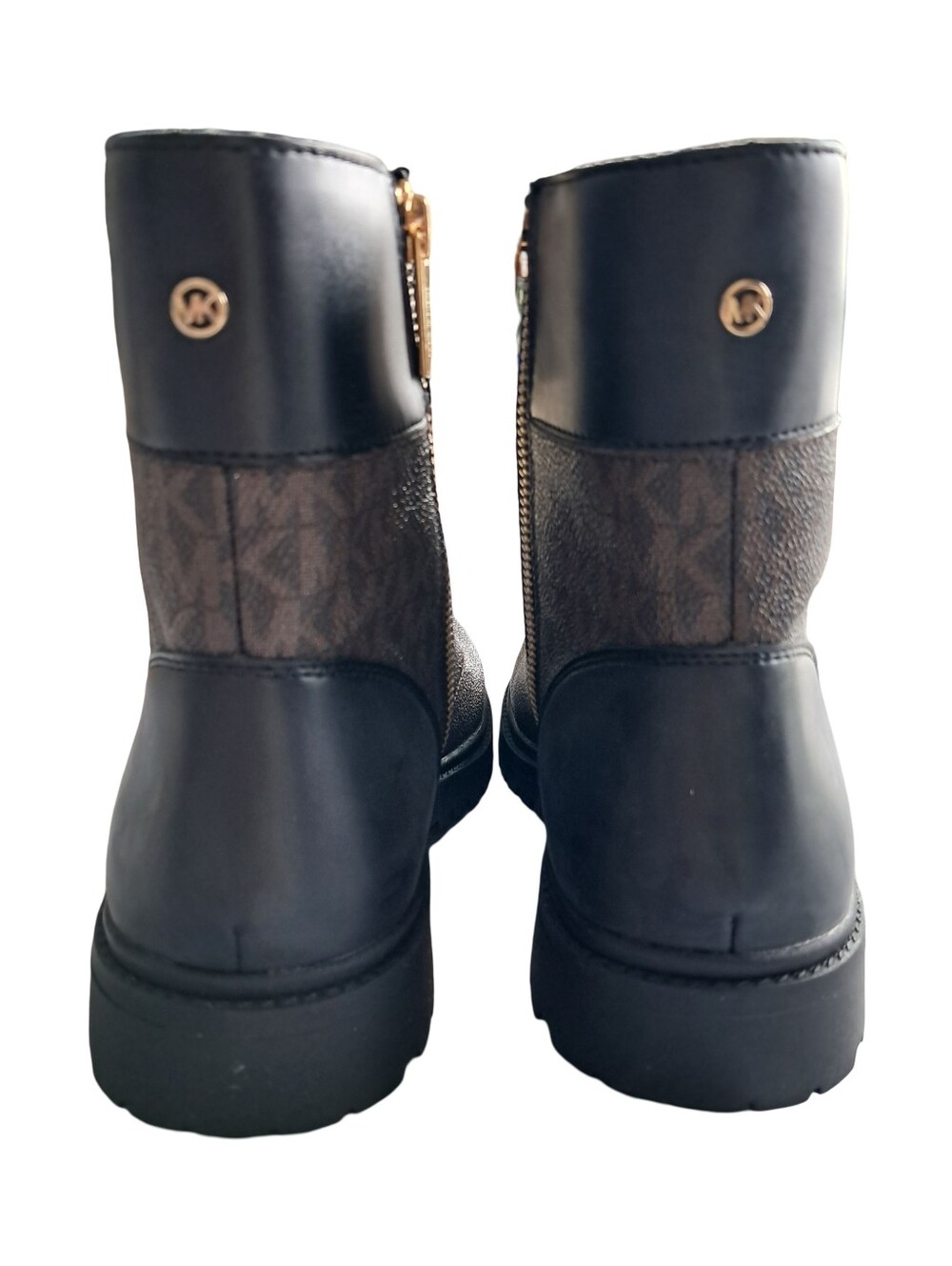 Michael Kors Alistair Bootie Combat Boots Women's Size 9M Black Brown New - Picture 6 of 11